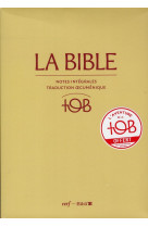 La bible tob - avec notes, satin mat